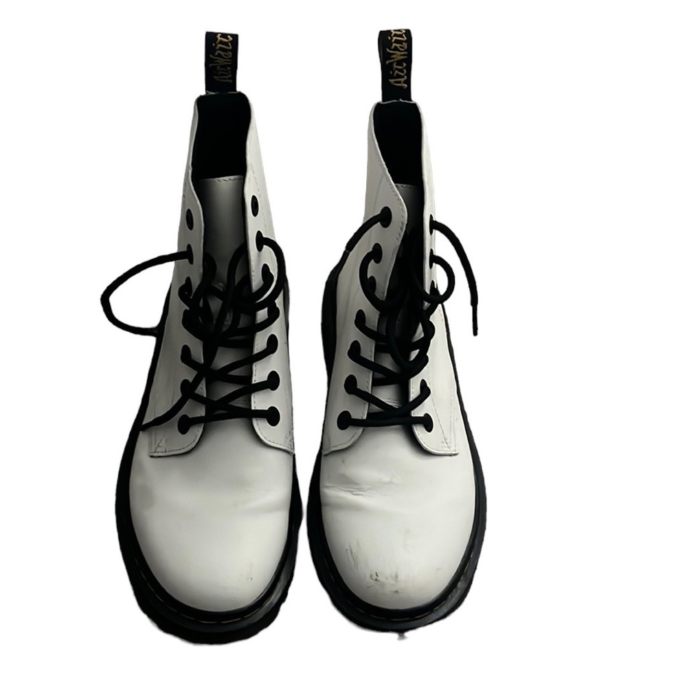 Women’s Dr. Martens white combat boot size 10